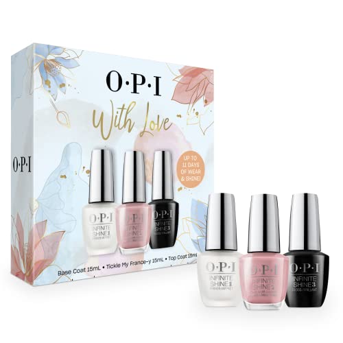 OPI Infinite Shine Trio Gift Set (Base Coat, Tickle My France-y, Top Coat)