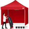 ABCCANOPY 18+ Colors 8ft by 8ft Ez Pop up Canopy Tent Commercial Instant Gazebos with 4 Removable Sides and Roller Bag and 4X Weight Bag (red)
