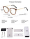 SOJOS Round Anti Blue Light Blocking Glasses Women Computer Eyeglasses Ashely brown Size: Middle