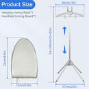 Iron Steam Stand Set with Hand-held Ironing Board Heavy-Duty Handheld Garment Steamer Rack High Adjustable Standing Ironing Machine Hanger Garment Hanger for Steaming Clothes