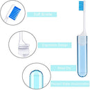 8 Pieces Travel Folding Toothbrush, BetterJonny 4 Colors Portable Toothbrush with Toothbrush Box Disposable Soft Bristle Mini Toothbrush Set Adult Kid Toothbrush Kit for Outdoor Camping School Home