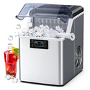 YOPOWER 20KG Countertop Ice Maker Machine, Self-Cleaning Ice Makers for Home Bar Stainless Steel