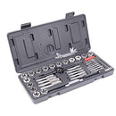 40PCs Imperial Tap and Die Set Screw Thread Drill Kit Pitch Gauge M3-M12