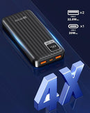 HEYMIX 20000mAh Power Bank, 22.5W Powerbank Portable Charger, USB-C Fast Charging Power Bank, 3-Port PD3.0/QC4.0 Battery Pack Compatible with iPhone 15/14/13, Samsung S23/S22/S21, Pixle, iPad, Switch