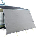 Weisshorn Caravan Awnings, 5.2 x 1.95m Roll Out Privacy Screens Sun Shade Car End Side Wall Awning Outdoor Travel Garden Balcony Accessories, with Carry Bag Ropes Ground Pegs Grey