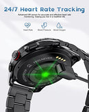 LIGE Smart Watch for Men Bluetooth Call Answering, 1.32'' HD Colour Display Rotating Button Fitness Tracker with 24/7 Heart Rate Blood Pressure Sleep Monitor, IP67 Waterproof Pedometer for iOS Android