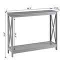 Convenience Concepts Oxford Console Table with Shelf, Gray