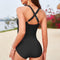 YNIQUE One Piece Swimsuits for Women V Neck Bathing Suits Tummy Control Cross Back Swimwear