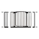 Dreambaby Chelsea Hallway Auto-Close Security Baby Safety Gate - with 9cm & 18cm Extensions - Fits Openings 97.5-133cm Wide & 75cm Tall - Black - Model F790B