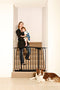 Dreambaby Chelsea Hallway Auto-Close Security Baby Safety Gate - with 9cm & 18cm Extensions - Fits Openings 97.5-133cm Wide & 75cm Tall - Black - Model F790B