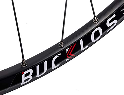 BUCKLOS 【US Stock】 MTB Wheelset 26" Quick Release Disc Brake 32H Mountain Bike Wheels, High Strength Aluminum Alloy Rim Black Bike Wheel, Suitable 7-11 Speed Cassette Mountain Bike Wheelset