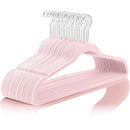 Velvet Hangers 30 Pack, Non Slip Clothes Hanger Set, Hangers for Coats, Pants & Dress Clothes (Pink)