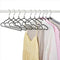 10PCS Metal Clothes Hangers Anti Slip Rubber Coated Wire Suit Coat Hanger Adult