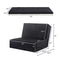 (Black) - Giantex Fold Down Chair Flip Out Lounger Convertible Sleeper Bed Couch Game Dorm Guest (Black)