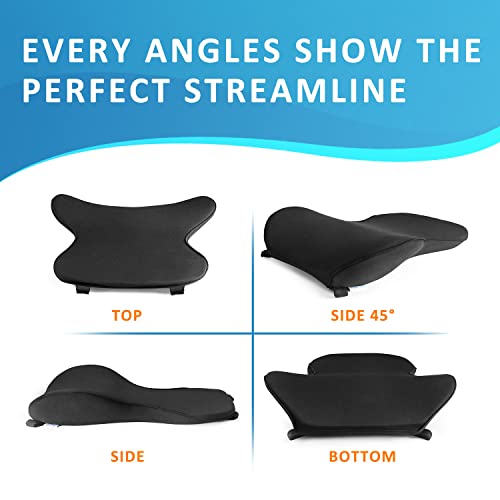 anzhixiu Thin and Light Back Cushion for Car Both fit Body Curve and Car Seat Curve - Memory Foam Car Back Support Improve Comfort and Reduce Driving Fatigue - Black