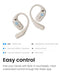 Shokz OpenFit Open-Ear Ture Wireless Blutooth Headphones with Microphone, Sweat Resistant, Beige