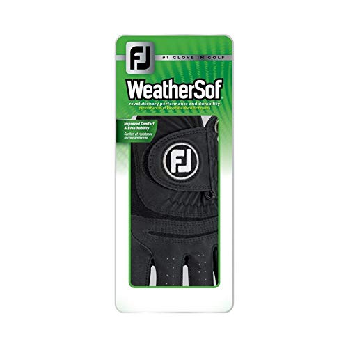 FootJoy Men's WeatherSof Golf Glove Black Medium/Large, Worn on Left Hand