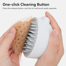 aumuca Jellyfish Cat Brush, Silicone Cat Hair Brush with Release Button, Cat Grooming Massage Brush for Indoor Cats Shedding, Gently Removes Loose Fur Cat Comb for Short to Medium Haired Cats