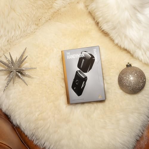 MANSCAPED™ The Handyman™ Compact Face Shaver – Portable Men’s Travel Facial Hair Groomer, USB-C Rechargeable Electric Razor, Waterproof, Cordless, Dual-Action SkinSafe™ Long-Hair Leveler & Foil Blades