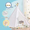 Teepee Play Tent for Kids with Carry Case Playhouse (White)