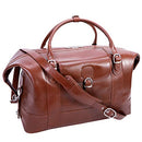 Stylish Duffel Bag, Leather, Mid-Size, Brown - Amore | Siamod - 25084