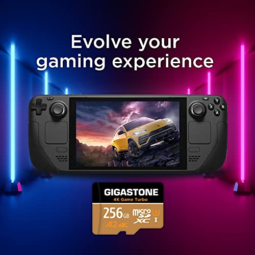 Gigastone 256GB Micro SD Card, 4K Game Turbo, MicroSDXC Memory Card for Nintendo-Switch Compatible, R/W up to 100/60MB/s, UHS-I U3 A2 V30 C10