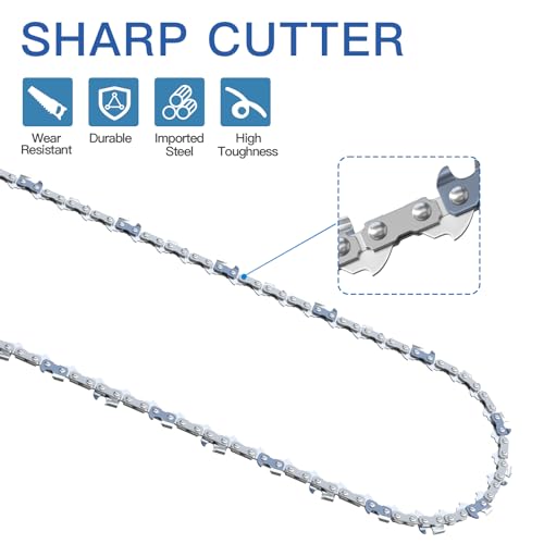 ZENTOP 20 Inch Chainsaw Chain 3 Pack - .063" Gauge, 325" Pitch 81 Drive Link Fits STIHL MS 271, MS 280, MS 280 C-BQ, MS 280 CQS, MS 290, MS 291, MS 291 C-BEQ, MS 310 and More