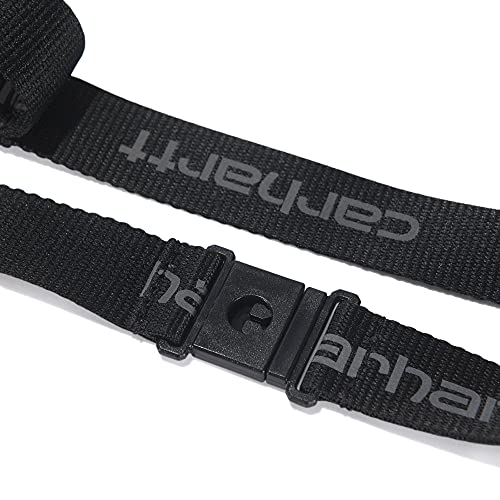 Carhartt Standard, Water-Repellent Canvas ID Holder with Reflective Lanyard, Nylon Duck (Black), One Size