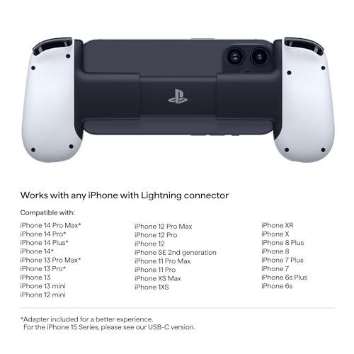 BACKBONE One Mobile Gaming Controller for iPhone (Lightning) - PlayStation Edition - Turn Your iPhone into a Gaming Console - Play Xbox, PlayStation, Call of Duty, Roblox, Genshin Impact & More