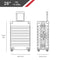 Travelking All Aluminum Luggage Multi-size Hard Shell Luggage Case Carry On Spinner Suitcase 20"-28", Metallic, 28"