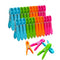 Laundry Pegs Clothes Clips, 24Pack Clothes Pegs Super Grip Strong Plastic Clothes Pegs for Washing Line Outside Non Slip for Outdoor and Indoor Use Garden Sunbeds Sun Loungers Pool Chairs (4 Colors)