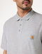 CARHARTT Men's Big & Tall Contractors Work Pocket Polo Original Fit,Heather Grey,XXX-Large Tall