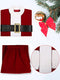 Santa Claus Costume Set, Deluxe Velvet Christmas Santa Suit Outfit Jacket Adults Santa Costumes with Gloves 12pcs (Large)