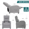 Massage Recliner Chair, Fabric Recliner Sofa Home Theater Seating with Lumbar Support Winback Single Sofa Armchair Reclining Chair Easy Lounge for Living Room Grey