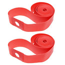 ZYAMY 2pcs Antipuncture Bicycle Tire Linner Tires Protector Rim Strap Inner Tube Rim Tape for 26inch x 18mm MTB Mountain Bike Road Bicycle Folding Tire, Red