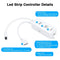 RGB LED Strip Light Controller, with APP, Music Sync and IR Remote, with Unlimited Colors and Pin Modify Feature Compatible with 5V-24V All 4-pin 10mm RGB LED Strip via Bluetooth Connection