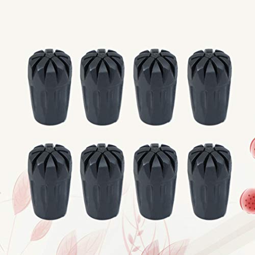 BESPORTBLE 8pcs Rubber Tips for Trekking Poles Pole Caps Ends Rubber Durable Anti-Slip Practical Sticks Caps Replacement for Hiking Climbing