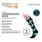 Copper Fit 2.0 Easy-On Easy-Off Knee High Compression Socks, 1 Pack, Black, Large-X-Large