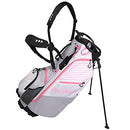 MacGregor Golf Ladies VIP 14 Divider Stand Carry Bag, Grey/White/Pink