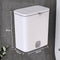 10 Liter Kitchen Trash Can with 8 Liter Inner Bucket, Countertop Compost Bin, Hanging Trash Bin with Lid for Kitchen Cabinet Door or Under Sink, Wall Mounted Garbage Bin for Bathroom (White)