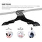 YUYUAU Foldable Clothes Hangers for Traveling Black 12pcs