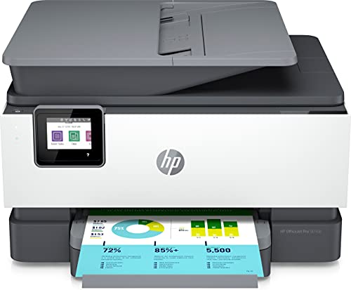 HP OfficeJet Pro 9010e All-in-One Wireless Printer-Print,Copy,Scan and Fax Inkjet Color Printer with Automatic Two-Sided Printing-Print Speed Color upto 18ppm and upto 250 Sheets Input Capacity-22A60D