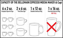 Bellemain Stovetop Espresso Maker Moka Pot (Silver, 6 Cup)