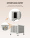 CO-Z Topnotch Weatherproof Outdoor Wooden Bunny Rabbit Hutch Pet Cage Cat Shelter in White
