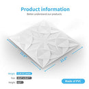 Art3d PVC Drop Ceiling Tiles, Easy Glue-up Panels for Ceiling, Wall Decoration, 60x60 CM, 12 Pcs, White Floral