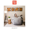 Big Joe Fuf Large Foam Beanbag Chair Gray Plush