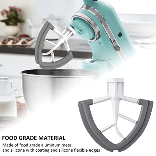 Flex Edge Beater for KitchenAid Mixer 4.5/5 Quart Tilt-Head Stand Mixers, Mixer Paddle Attachment with Flexible Silicone Edges Bowl Scraper, Paddle Replacement Accessories