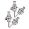 Yakamoz Guitar Strap Locks, Set of 4Pcs Quick Release Metal Guitar Strap Lock Security Strap Locking Buttons End Pins with Mounting Screws for Electric Acoustic Guitar, Bass, Ukulele丨Silver