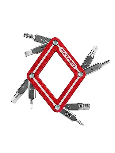 ROCKBROS Bike Repair Tool Kit, 8 in 1 Bicycle Multi-tool Bike Chain Tool Hex Key Wrench Multi Function Accessories Set for Road Mountain Bikes