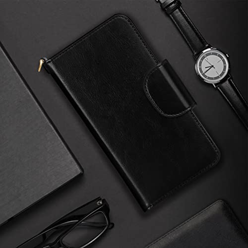 FYY Case for iPhone 11, [Kickstand Feature] Luxury PU Leather Wallet Case Flip Folio Cover with [Card Slots] and [Note Pockets] for Apple iPhone 11 Black